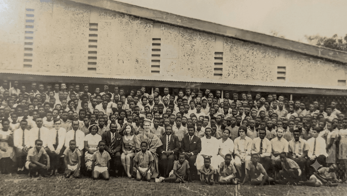 Historical photograph showing the heritage of Presbyterian High School Kumba