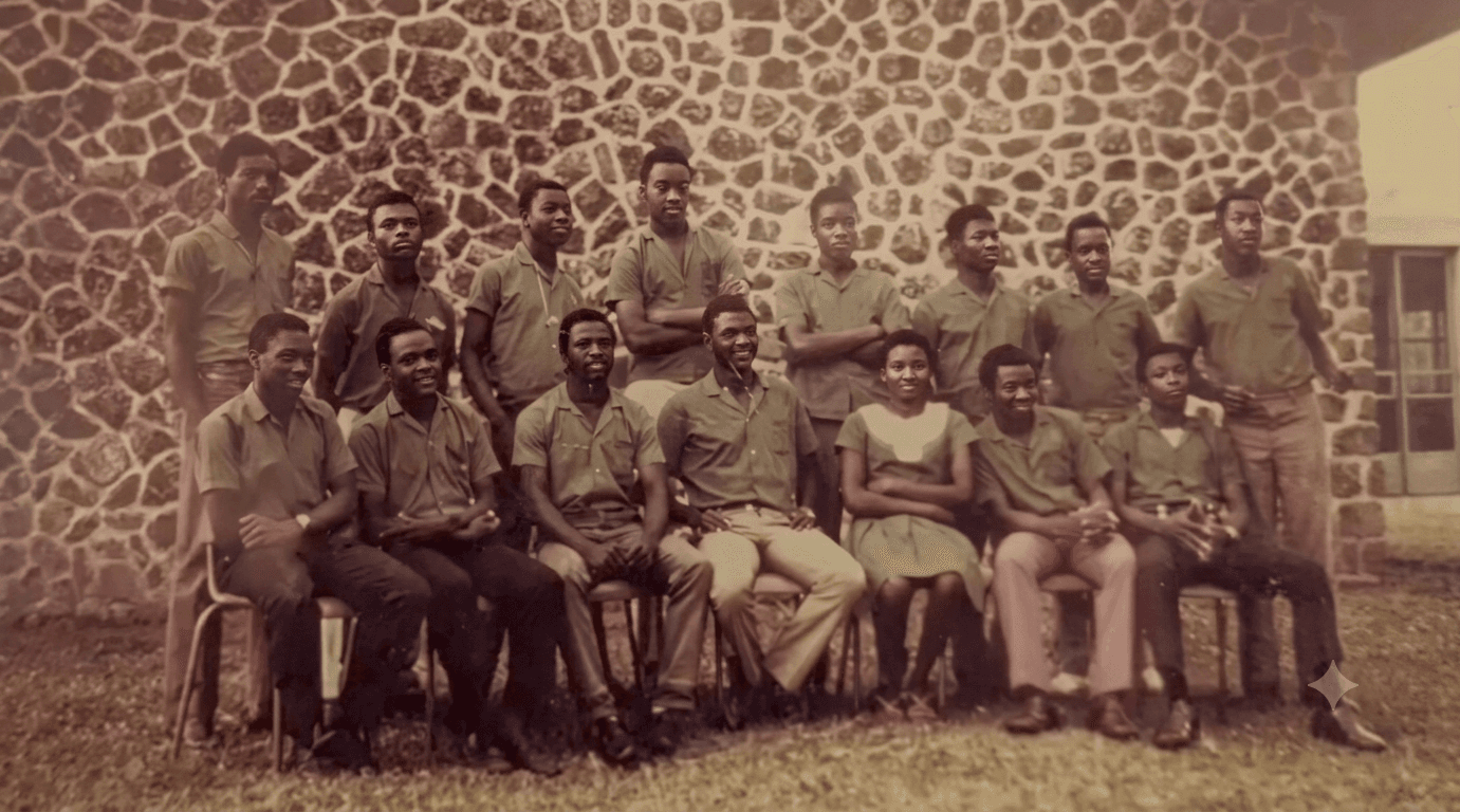 Historical photograph representing Basel Mission College in Kumba